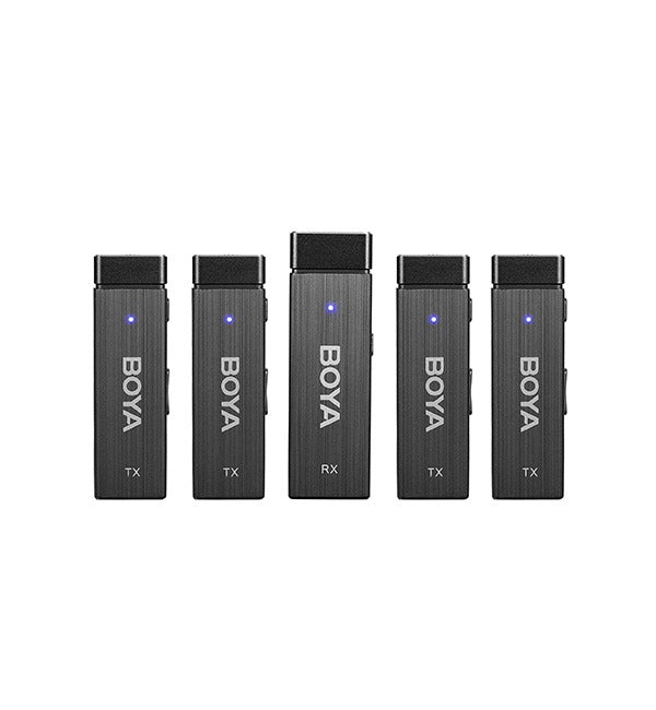 BOYA Ultracompact 2.4GHz Four-channel Wireless Microphone System &#8211; Black