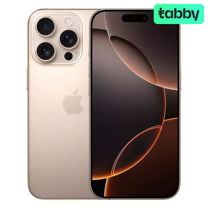 آبل آيفون 16 برو - 128 جيجابايت / ديزرت تيتانيوم / 5G / 6.3 بوصة