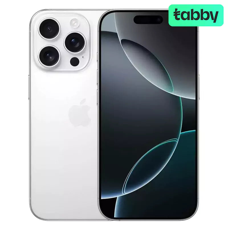 أبل آيفون آيفون 16 برو ماكس - 256 جيجابايت / أبيض تيتانيوم / 5G / 6.9 بوصة