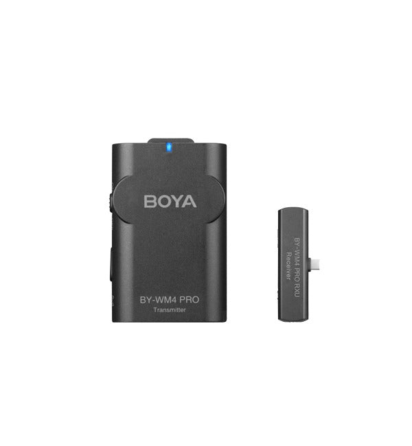 نظام ميكروفون لاسلكي BOYA 2.4 جيجا هرتز للصوت متعدد الاستخدامات – أسود 