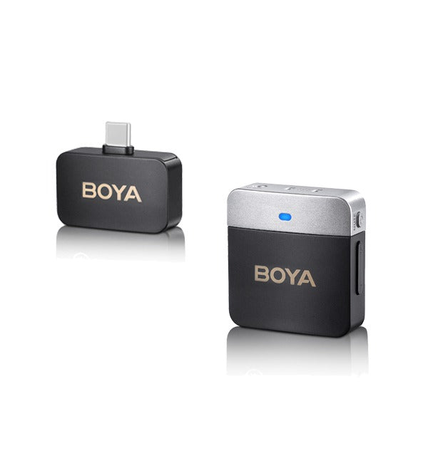 BOYA 2.4Ghz Wireless Microphone with Ear-Return Monitoring function – Black