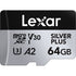 Lexar Professional Silver Plus UHS-I microSDXC Memory Card 64GB with SD Adapter