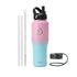 Buzio Trophy Series T-Shape Insulated Water Bottle for Car 1L - Bubble Gum