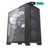 DarkFlash DRX70 Mesh ATX Mid Tower Gaming Case - Black with 4 ARGB Fans