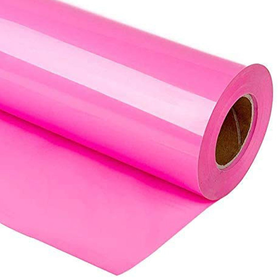 رول ملصقات فينيل ناقل للحرارة من مادة PVC باللون الوردي – 50 سم × 1 متر