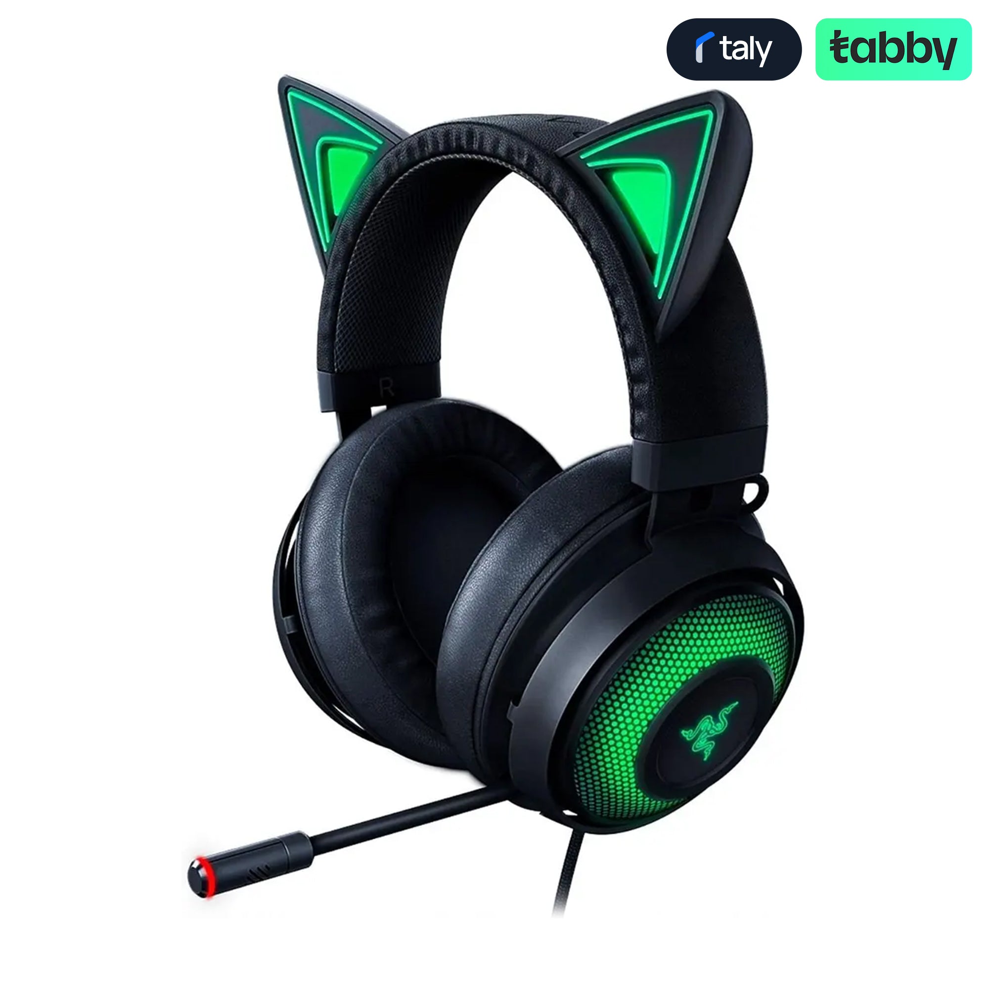 Razer Kraken Kitty Edition Chroma USB Gaming Headset – THX 7.1 Surround, RGB Lighting, Noise Cancelling Mic (Black)