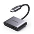 UGREEN CM232 USB-C One-Two Converter Audio and Charging Adapter - Grey