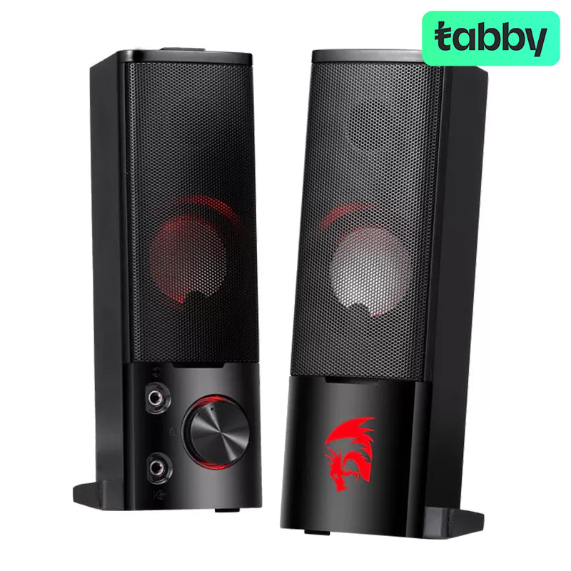 Redragon Orpheus GS550 2-in-1 Stereo Desktop Speakers & Soundbar with Red LED Backlight