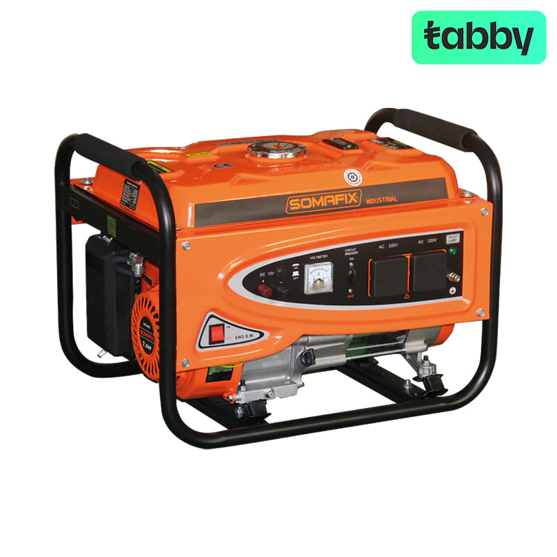 Somafix 2800W Portable Petrol Generator – 6.5HP Heavy Duty Backup Power Generator for Home & Professional Use