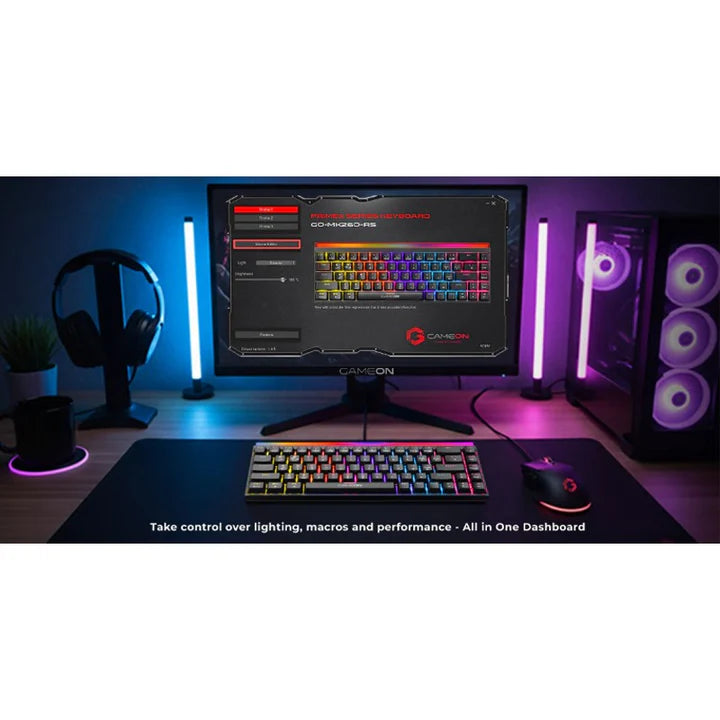 GAMEON PRIMEX GO-MK260-RS Mechanical Keyboard - View 3 | IT Care Kuwait