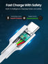 UGREEN US264 USB-C to USB-C 60W Fast Charging Cable 1.5m - White