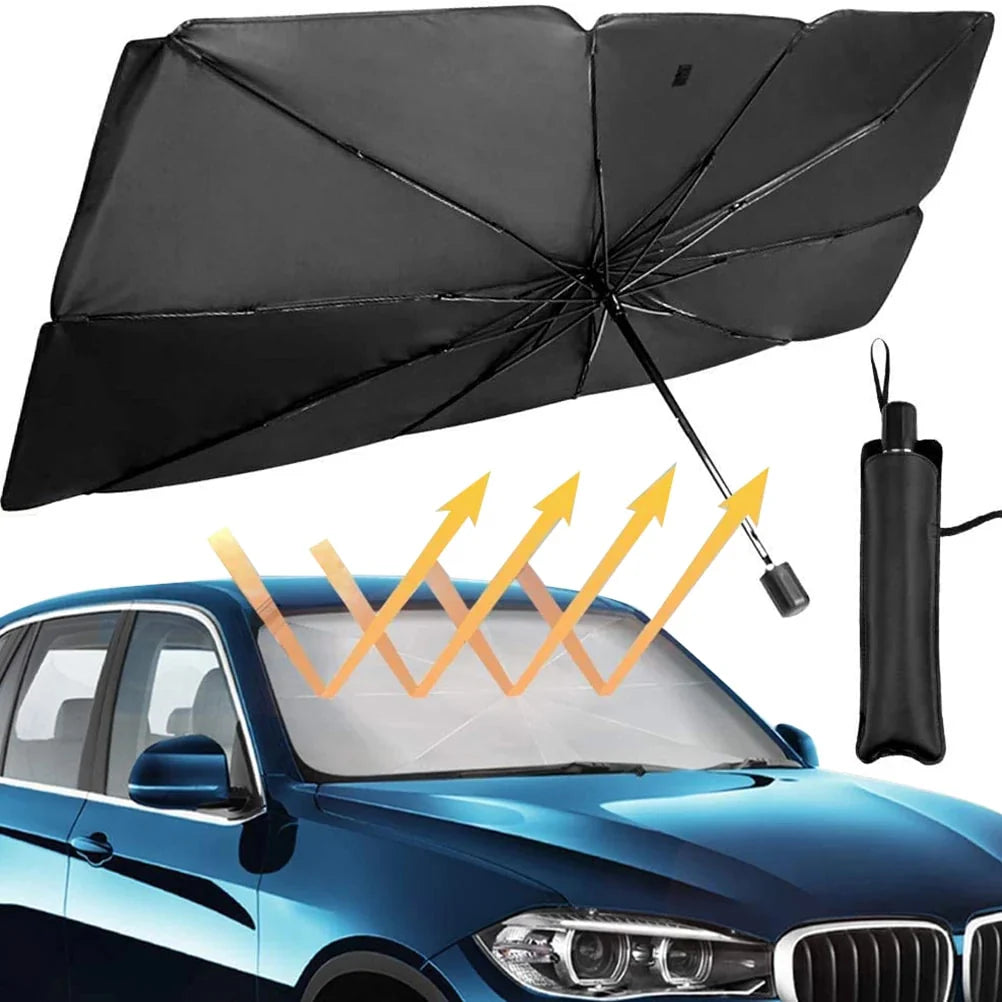 Car Sunshade Umbrella – 143cm x 84cm/ Foldable Windshield Shade