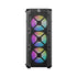 GAMEON TRIDENT III-M POWERFORGE Series Mid Tower Gaming Case – Black with 750W Power Supply and 4 ARGB Fans