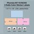 Phomemo Printer Labels 40 X 30mm Square Colored Labels – 3 Rolls (230 Labels/per roll) - XP-M01
