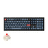 Keychron V6 Max 100% QMK/VIA Wireless RGB Hot-Swappable Mechanical Keyboard with Knob, Gateron Jupiter Red Switches, English/Arabic Layout - Carbon Black