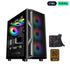 GAMEON Trident IV-M POWERFORGE Series Mid Tower Gaming Case – Black with 750W 80+ Bronze Power Supply and 4 ARGB Fans