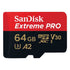 بطاقة SanDisk Extreme PRO microSDXC™ UHS-I - 64 جيجابايت / 200 ميجابايت/ثانية - SDSQXCU-064G-GN6MA