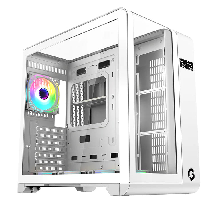 GAMEON Infinity Midnight Series ARGB Mid Tower Gaming Case – White