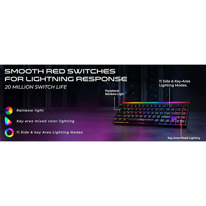 GAMEON PRIMEX GO-MK260-RS Mechanical Keyboard - View 6 | IT Care Kuwait