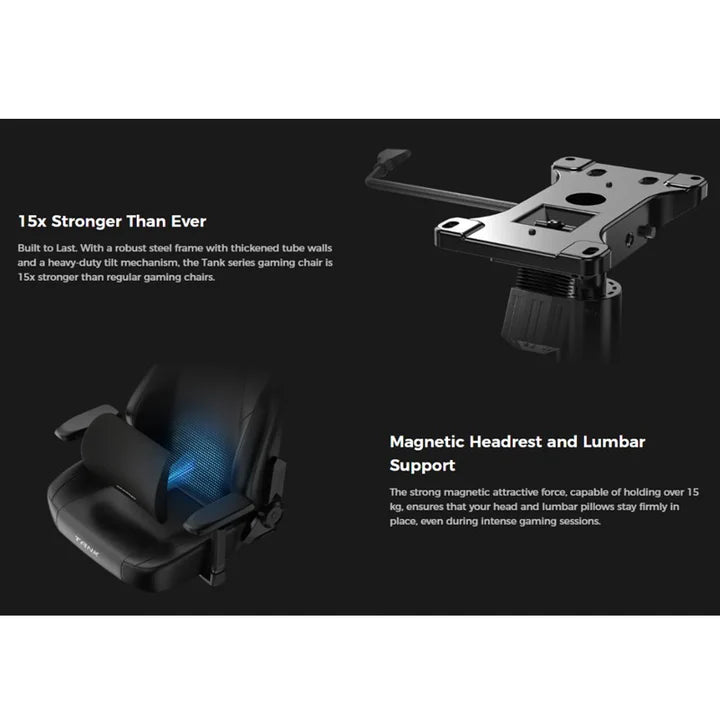 DXRacer TANK Series XXL Gaming Chair with 4D Armrests & Adjustable Lumbar Support – Black/White | IT Care Kuwait