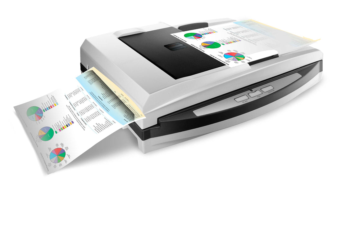 Plustek SmartOffice PL4080 A4 Flatbed ADF Duplex Document Scanner 40ppm 80ipm 50-Sheet USB 2.0 | IT Care Kuwait