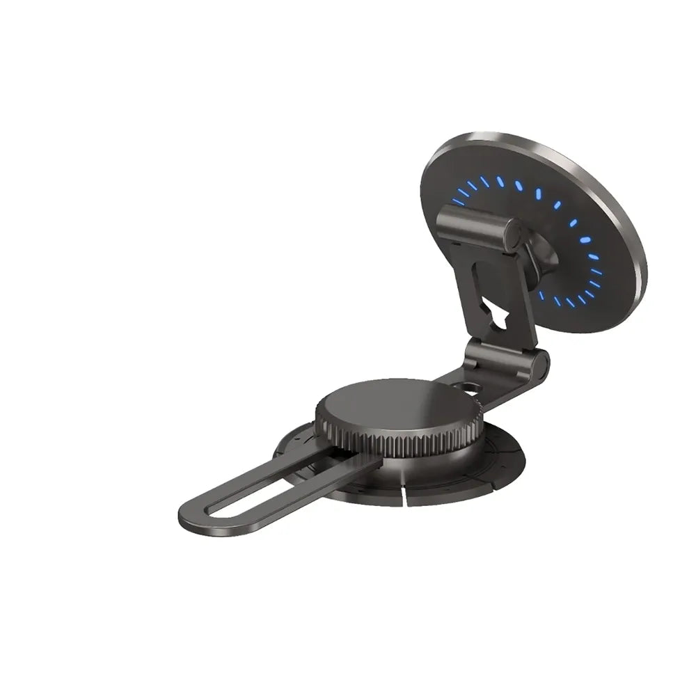 Porodo MagSafe Charging Transparent Phone Mount 360 Rotating Base Black | IT Care Kuwait