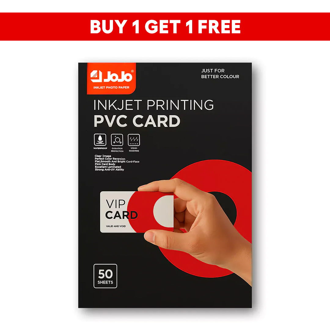 JoJo Printable PVC Cards - 50 Sheets / Waterproof Inkjet Printing / JT-3004