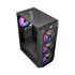 GAMEON TRIDENT III-M POWERFORGE Series Mid Tower Gaming Case – Black with 750W Power Supply and 4 ARGB Fans