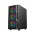 GAMEON Trident IV-M POWERFORGE Series Mid Tower Gaming Case – Black with 750W 80+ Bronze Power Supply and 4 ARGB Fans