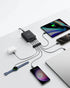 Anker 112W 6-Port GaN Desktop Charger – 3 USB-C + 3 USB-A Fast Charging Hub | Black