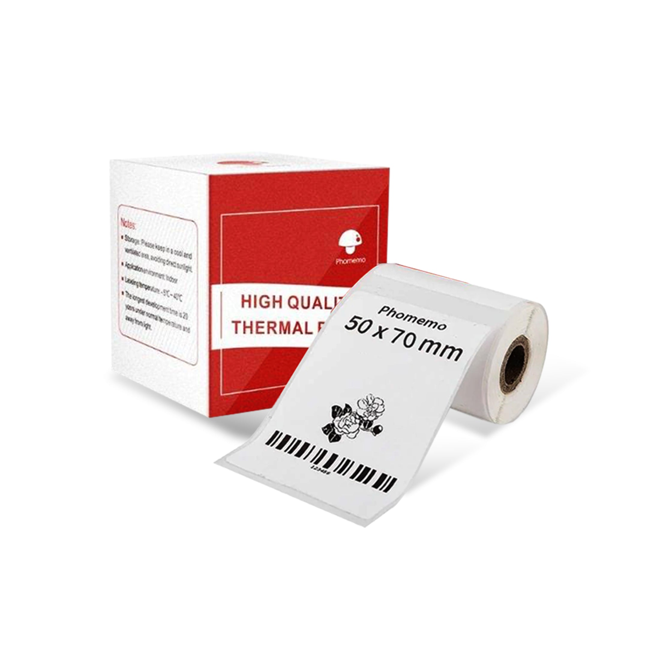 Phomemo Printer Labels 50 X 70mm Square White – 1 Roll (110 labels/roll) Price - iTCare