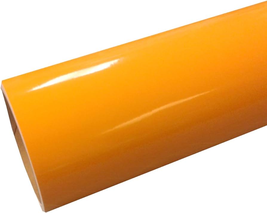 Golden Yellow PU Flex PVC Heat Transfer  Vinyl Sticker Roll – 50cm x 1m