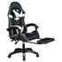 Gadgeton Imperial Series PVC Leather Gaming Chair with Footrest - Black/White