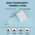 Phomemo Printer Labels 40 X 60mm Transparent Square Label – 1 Roll (130 labels/per roll) - XP-TT4060