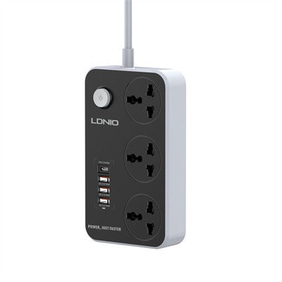 Ldnio SC3412 3 Extension Power Socket – 3 Way / USB / 2 Meters