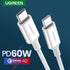 UGREEN US264 USB-C to USB-C 60W Fast Charging Cable 1.5m - White