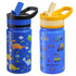 Buzio Kids Insulated Water Bottle with Straw Lid 2 Pack 500ml - Cars and Dinosaur | IT Care Kuwait