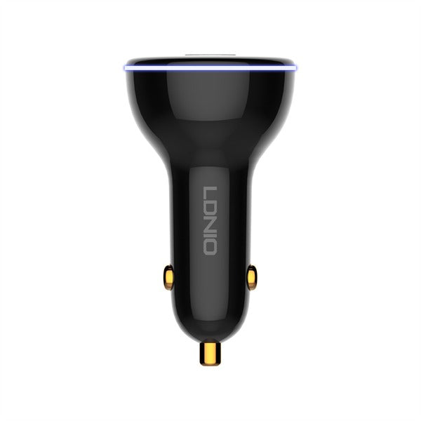 Ldnio C102 Car Charger 160W USB + 2 PD with USB-C Cable Black