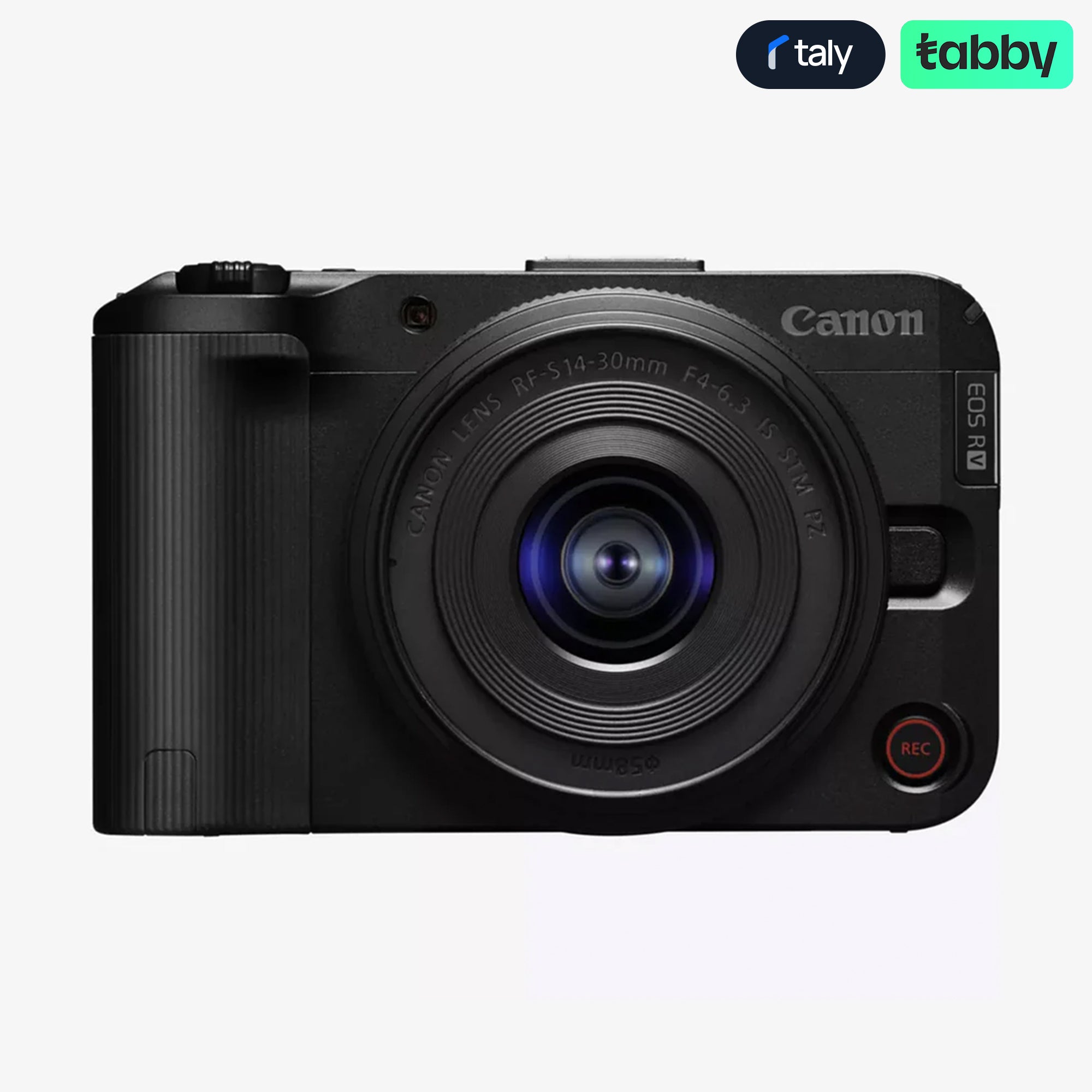 مجموعة كاميرا كانون EOS R50 V غير المزودة بمرآة مع عدسة RF-S 14-30mm F4-6.3 IS STM PZ