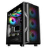 GAMEON Trident IV-M POWERFORGE Series Mid Tower Gaming Case – Black with 750W 80+ Bronze Power Supply and 4 ARGB Fans