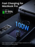 UGREEN CD293 130W 3-Port USB-C Car Charger with 100W USB-C Cable - Black