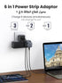 UGREEN 6-in-1 Power Strip 3AC 2A1C 30W USB-C GaN Wall Outlet Extender UK Plug