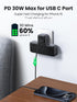 UGREEN 6-in-1 Power Strip 3AC 2A1C 30W USB-C GaN Wall Outlet Extender UK Plug