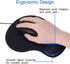 Mouse Pad With Gel Wrist Support Black