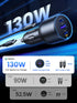 UGREEN CD293 130W 3-Port USB-C Car Charger with 100W USB-C Cable - Black