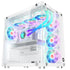 GAMEON Emperor Arctic II Series Mid Tower Gaming Case – White, ATX/Micro-ATX, Tempered Glass, 7 ARGB PWM Fans Included