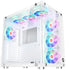 GAMEON Emperor Arctic II Series Mid Tower Gaming Case – White, ATX/Micro-ATX, Tempered Glass, 7 ARGB PWM Fans Included