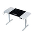 Twisted Minds Paradox 120x60cm Height Adjustable Gaming Desk with Cup Holder, Headphone Hook and Mousepad - White