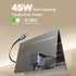 UGREEN X614 45W GaN Fast Charger with Retractable USB-C Cable 2-Port - Space Gray