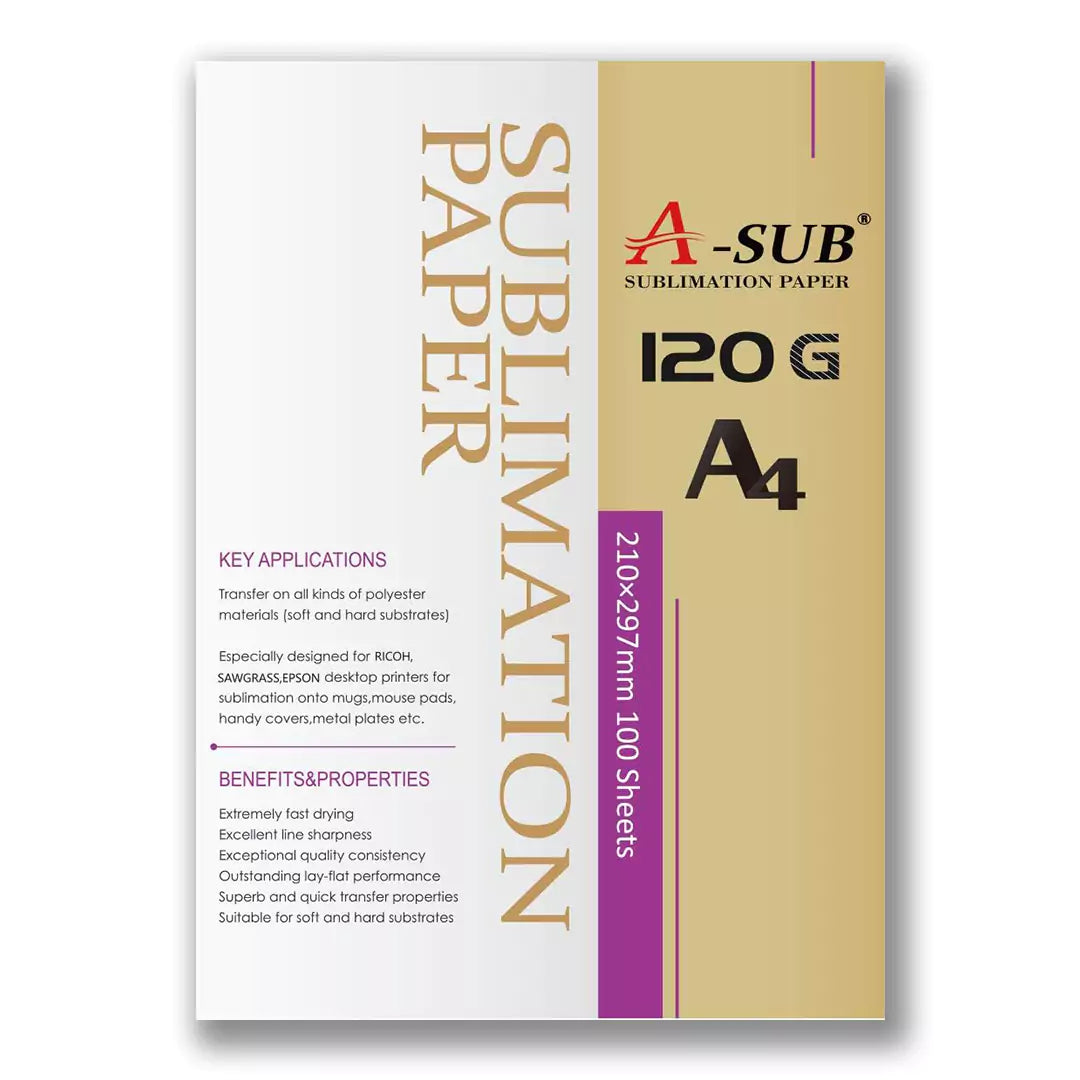 A-SUB Sublimation Paper - A4/ 120GSM/ 100 Sheets